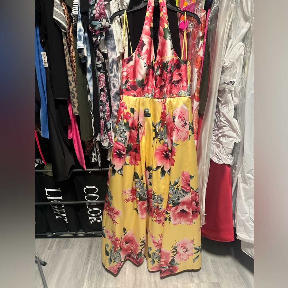 Long Yellow Floral Dress - image 1